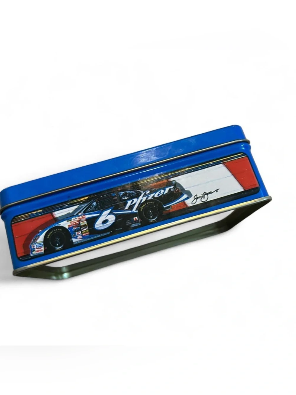 Vintage Mark Martin #6 NASCAR Racing Tin Sam Bass Roush Collectible